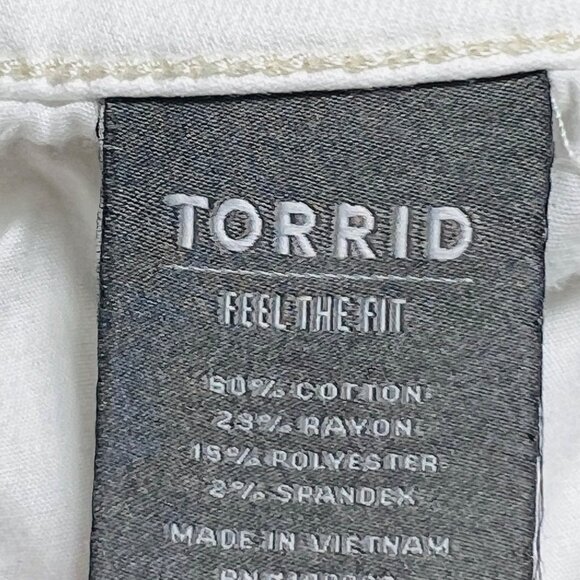 Torrid Women's Stretch Super Soft White Jeggings Size 24R High Rise Zip/Button - Picture 6 of 11